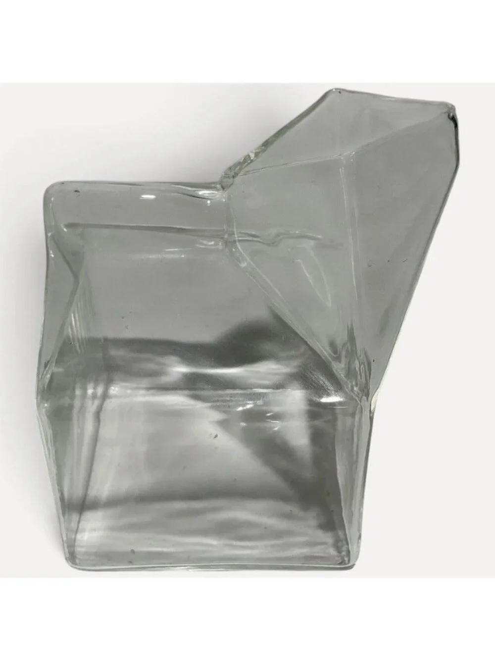 Vintage Milk Carton Shaped Glass Creamer